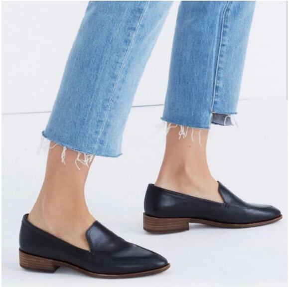 Madewell Shoes - Madewell The Frances Loafer Black Leather Size 6